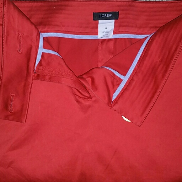 J.Crew Red Sateen  Pencil Skirt - Picture 4 of 5